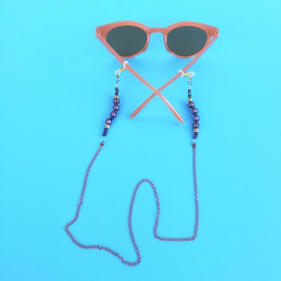 Sunglasses &  Cord Neck Strap Metal Glasses Strap Hold - Picture 4 of 5